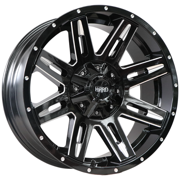 Ruffino HARD Country 20X9 6X135 / 6X139.7 ET 0mm Gloss Black - Milled Edge