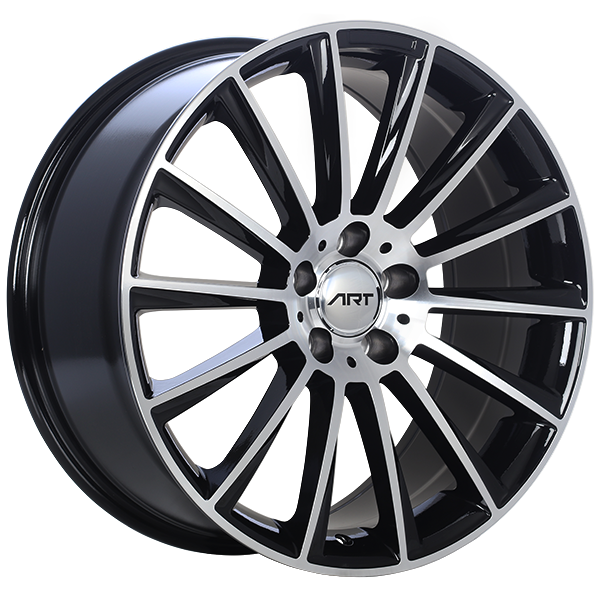 ART 194 19X8 5X112 ET 33mm Gloss Black - Machined Face