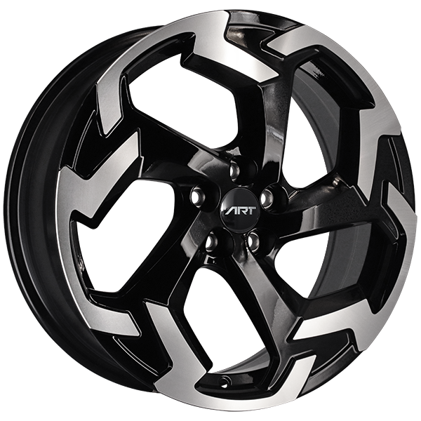 ART 221 17X7 5X100 ET 45mm Gloss Black - Machined Face