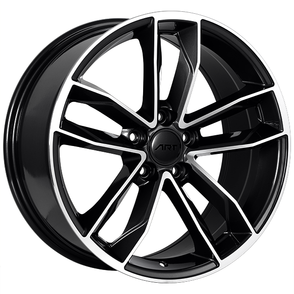 ART 129 18X8 5X112 ET 35mm Gloss Black - Machined Face