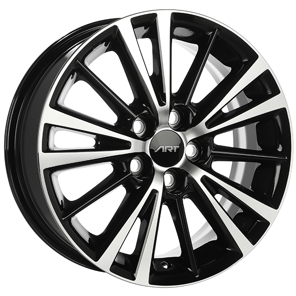 ART 279 15X6 5X100 ET 37mm Gloss Black - Machined Face