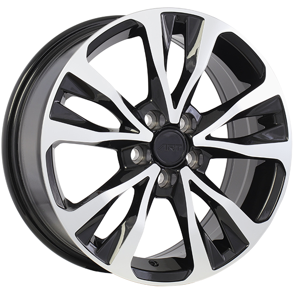 ART 126 17X7 5X114.3 ET 35mm Gloss Black - Machined Face