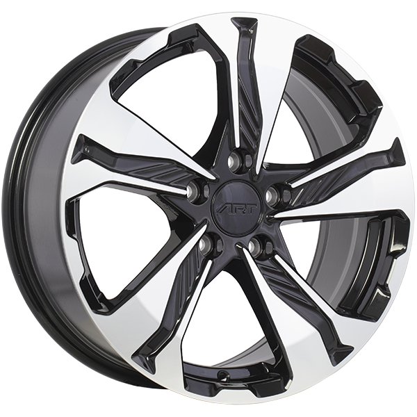 ART 298 17X7.5 5X114.3 ET 45mm Gloss Black - Machined Face
