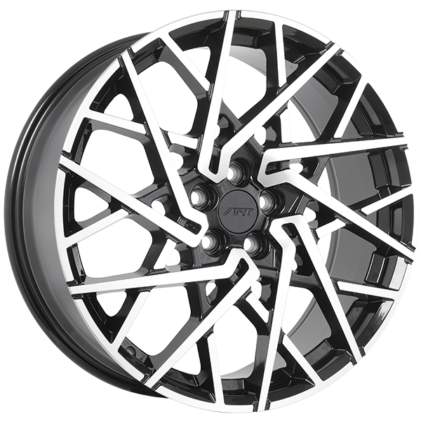 ART 389 20X8 5X108 ET 49mm Gloss Black - Machined Face