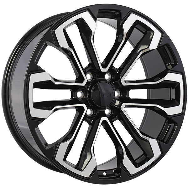 ART 390 22X9 6X139.7 ET 24mm Gloss Black - Machined Face