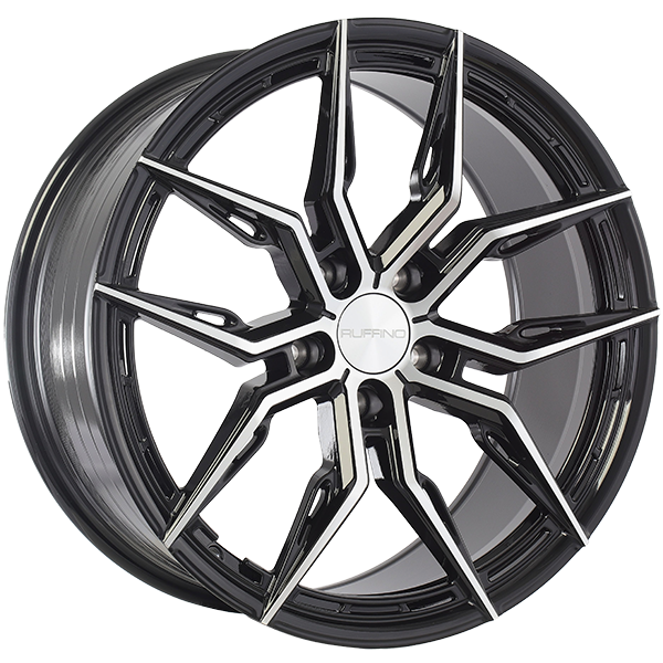 Ruffino Hard Eleganza 19X8.5 5X114.3 ET 40mm Gloss Black - Machined Face