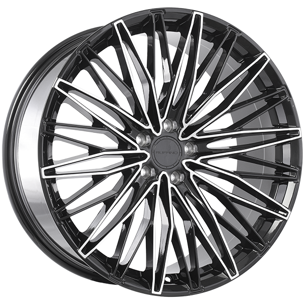 Ruffino Hard Stellare 20X9 5X114.3 ET 35mm Gloss Black - Machined Face