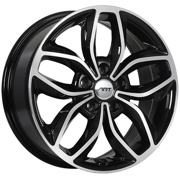 ART 143 17X7 5X114.3 ET 45mm Gloss Black - Machined Face