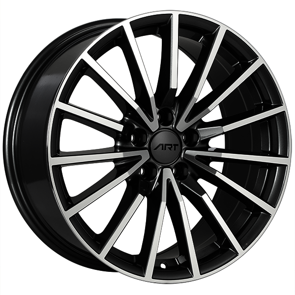 ART 128 18X8 5X112 ET 35mm Gloss Black - Machined Face