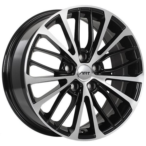 ART 163 17X7 5X114.3 ET 35mm Gloss Black - Machined Face