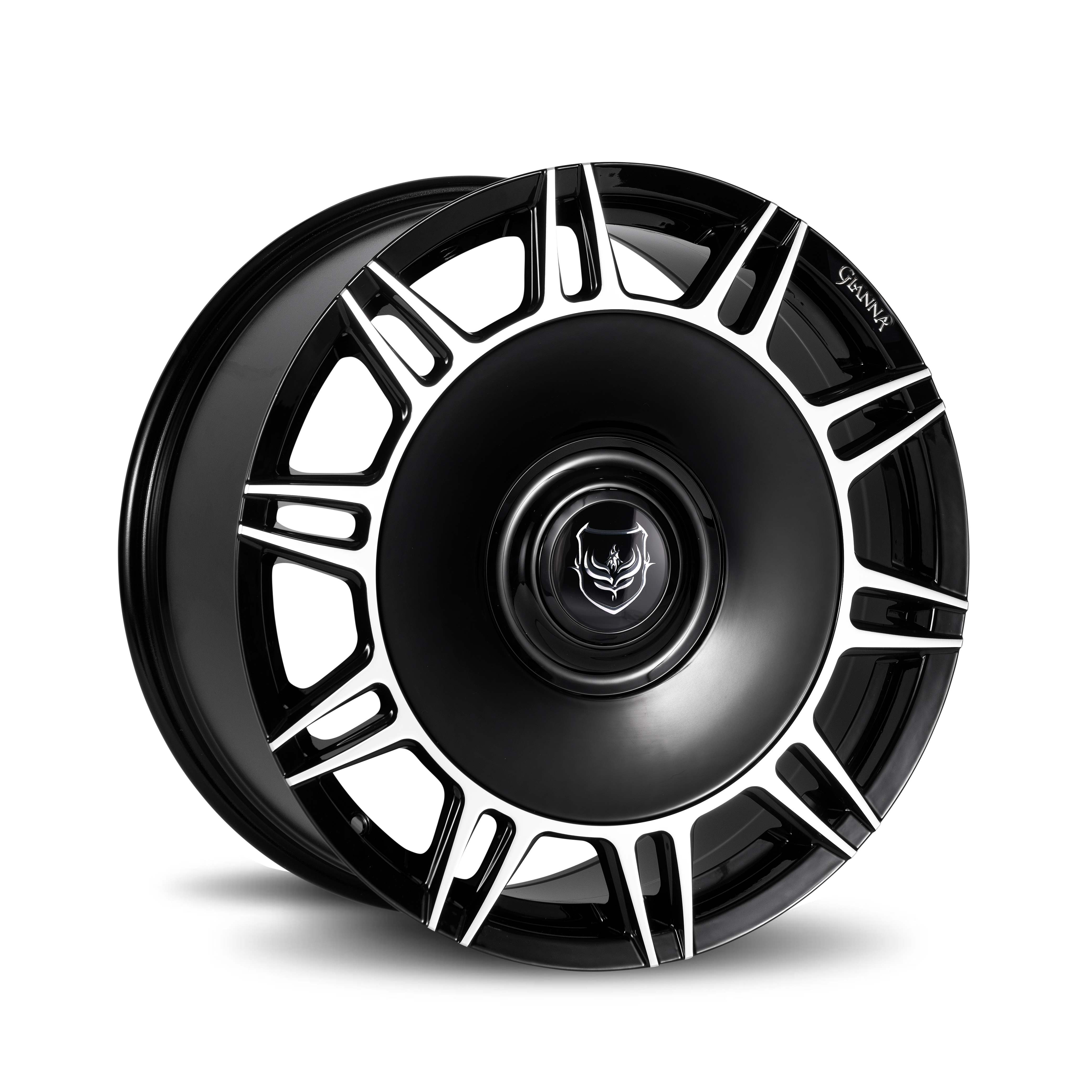 Gianna Splendido 20X10.5 Blank ET 40mm Gloss Black Machine Lip