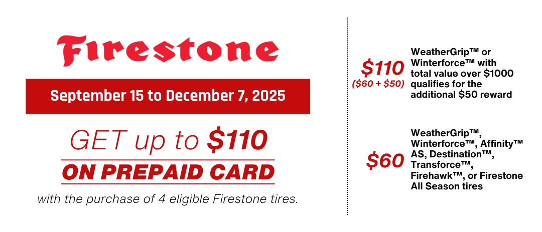 Firestone rebate 2025 flyer Canada