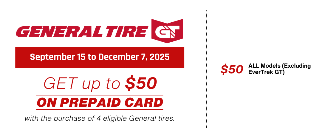 General Tire rebate 2025 flyer Canada