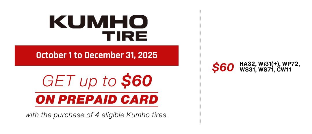 Kumho rebate 2025 flyer Canada