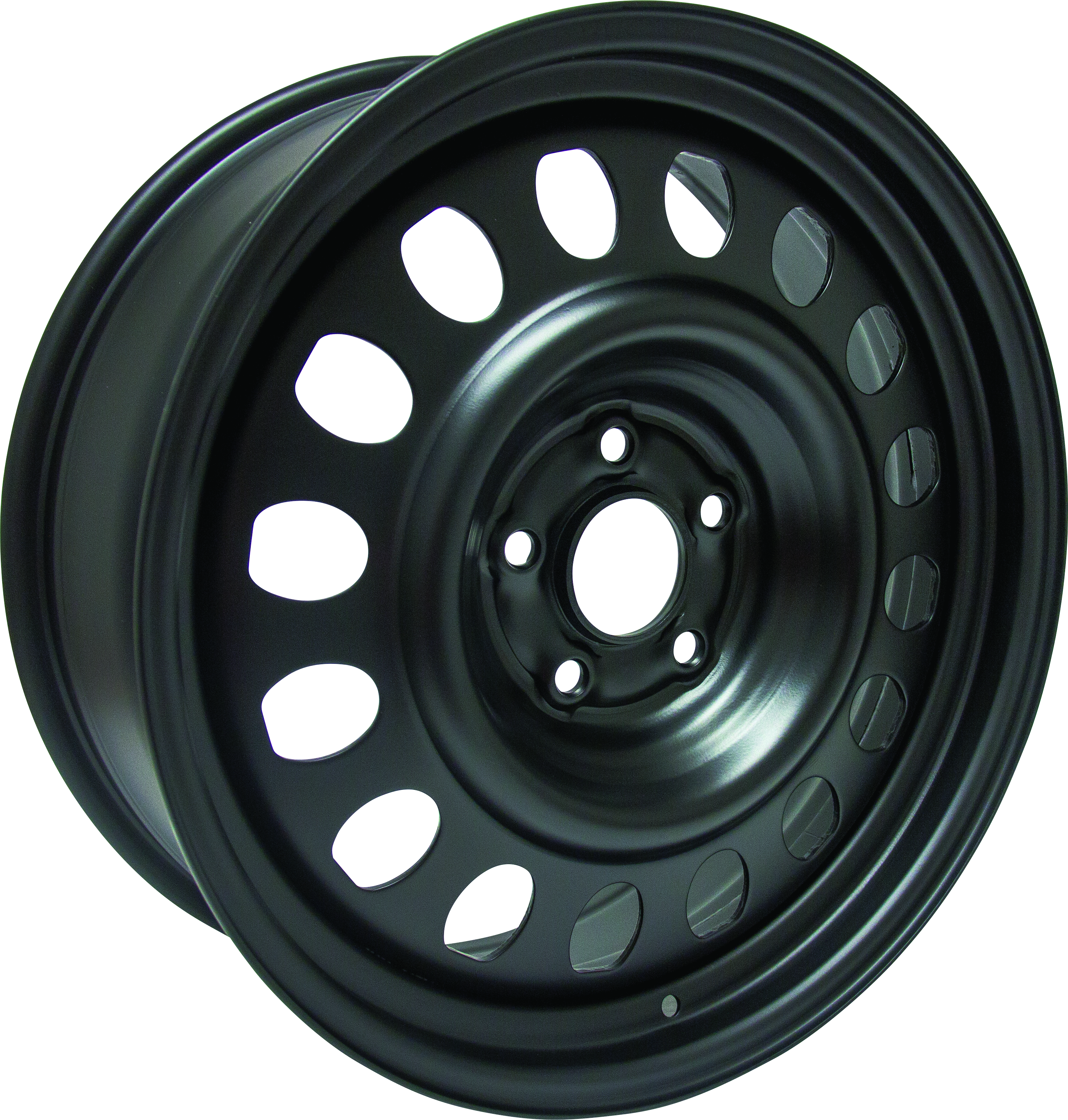 RTX Steel 14X5.5 4X100 45mm Black Wheel Rim Ball / Radius Seat Style